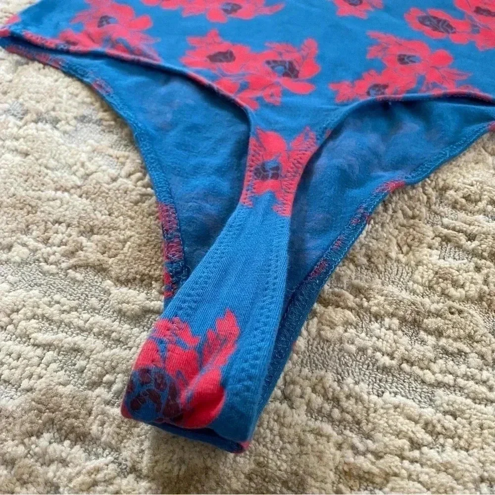Free People Blue Red Floral 